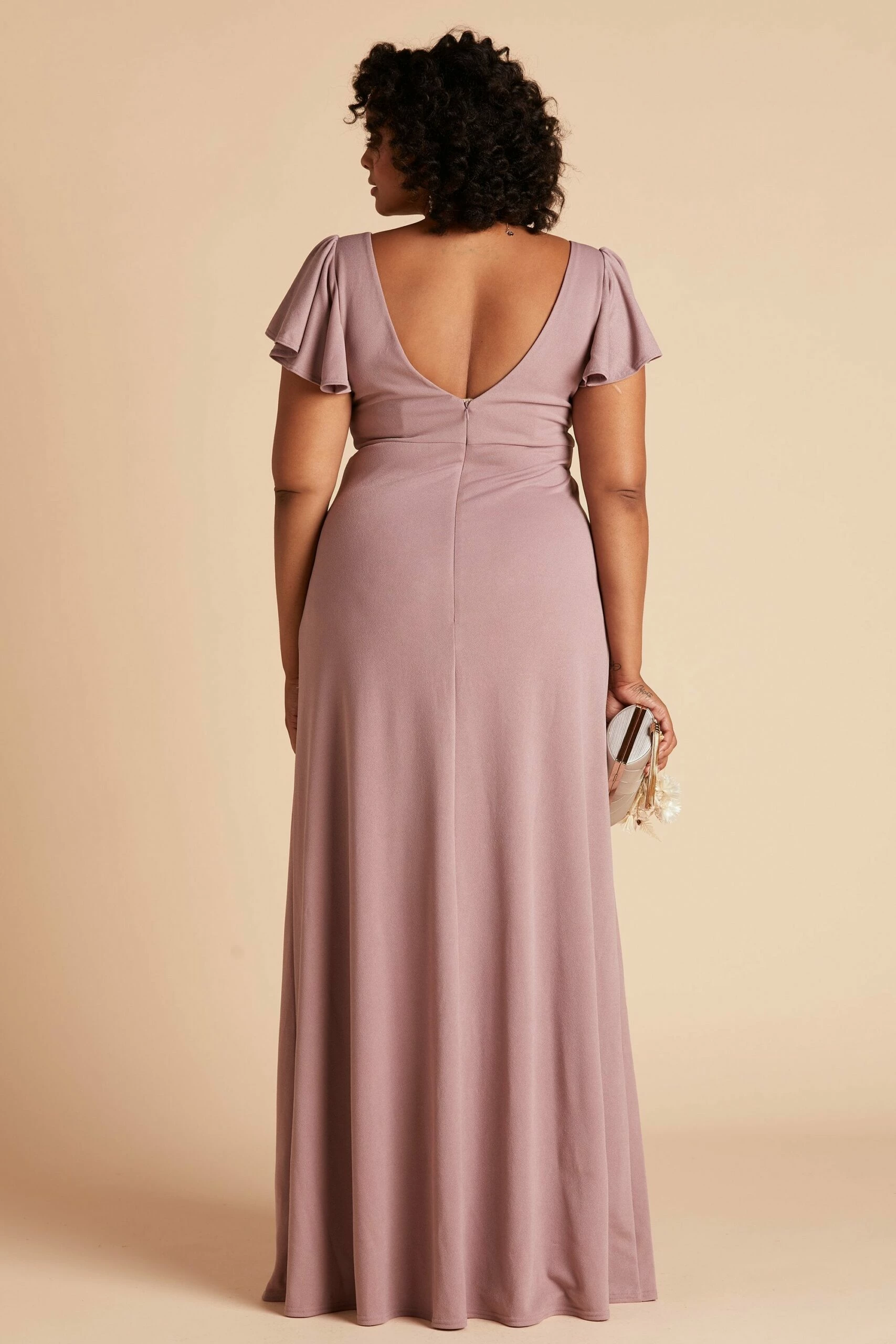 Hannah Crepe Dress - Dark Mauve 7 Hannah Crepe Dress - Dark Mauve - Image 7