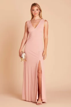 Shamin Crepe Dress - Dusty Rose