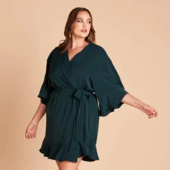 Kenny Ruffle Robe - Emerald -US Skirt Sales 2024 fc9162bd20421d91babd6a8832dc0303