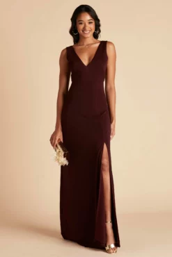 Shamin Crepe Dress - Cabernet