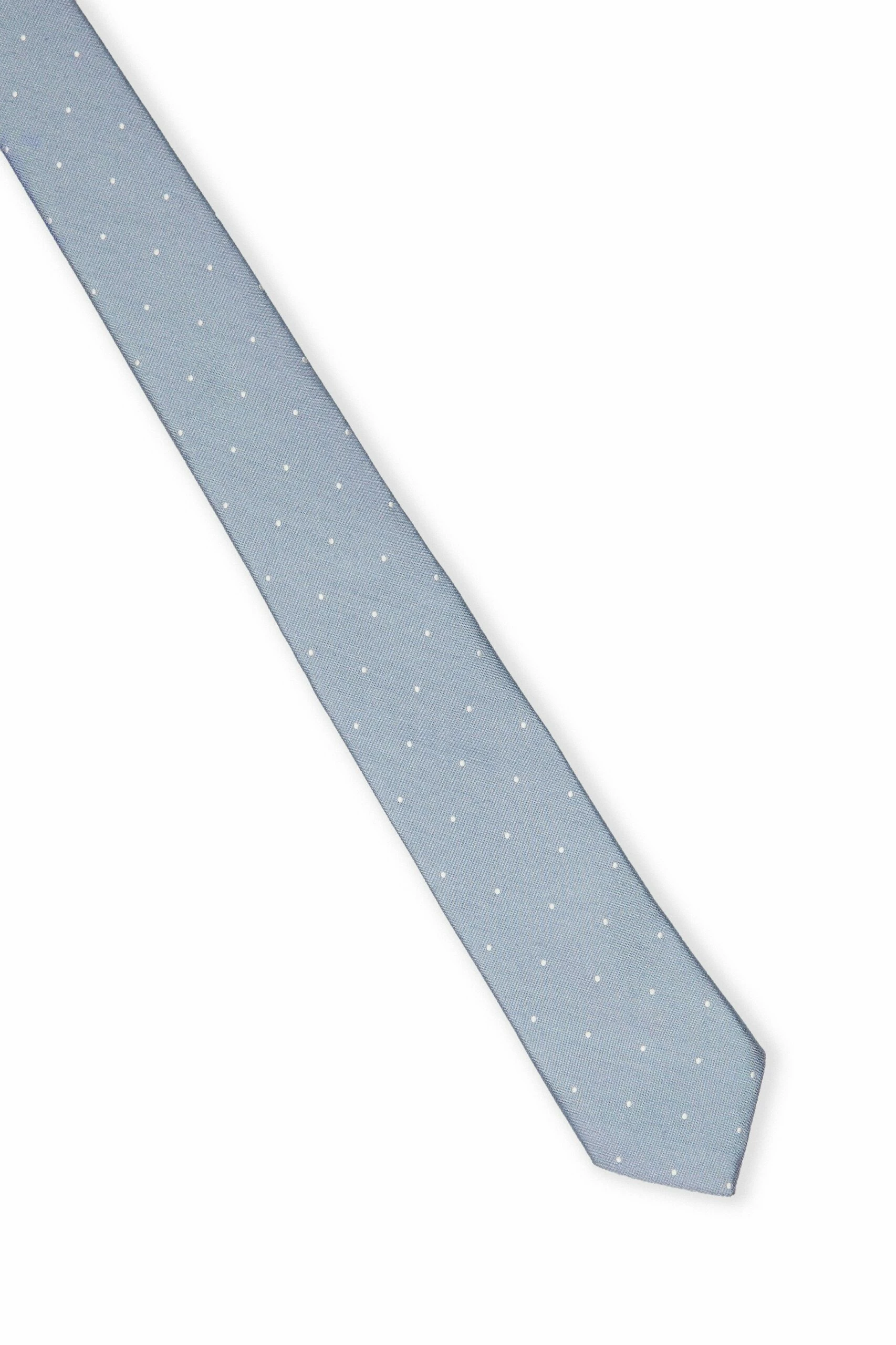 Simon Necktie - Dusty Blue Dot 6 Simon Necktie - Dusty Blue Dot - Image 6