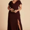 Hannah Crepe Dress - Cabernet