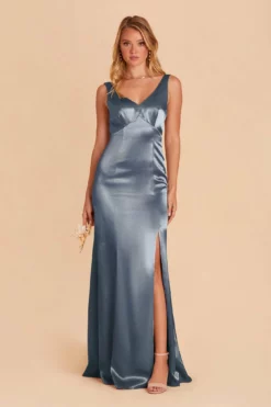 Gloria Shiny Satin Dress - French Blue -US Skirt Sales 2024 french blue gloria satin bridesmaid dress 02 48b35379 163b 4ed0 b10b 4d137038a6e8
