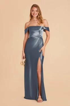 Mia Shiny Satin Convertible Dress - French Blue 10 Mia Shiny Satin Convertible Dress - French Blue -US Skirt Sales 2024 french blue mia satin bridesmaid dress 01