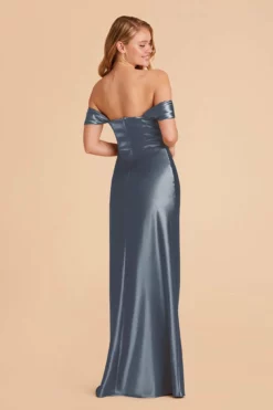 Mia Shiny Satin Convertible Dress - French Blue 12 Mia Shiny Satin Convertible Dress - French Blue -US Skirt Sales 2024 french blue mia satin bridesmaid dress 04