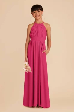 Sienna Junior Dress - Fuchsia -US Skirt Sales 2024 fuchsia sienna junior bridesmaid dress 02