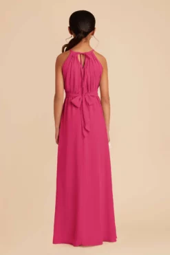 Sienna Junior Dress - Fuchsia -US Skirt Sales 2024 fuchsia sienna junior bridesmaid dress 04