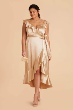 James Shiny Satin Midi Dress - Gold -US Skirt Sales 2024 gold james plus size satin bridesmaid dress 02 212c0259 1eff 4b15 8188 ef550b8dc1f0