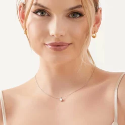 Pearl Pendant Necklace - Silver -US Skirt Sales 2024 gold pearl pendant necklace accessories 03