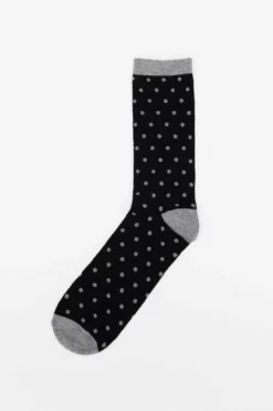 Groomsmen Socks - Polka Dot Black