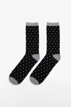 Groomsmen Socks - Polka Dot Black -US Skirt Sales 2024 grey black polka dot groomsmen socks 02