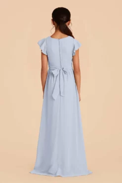 Celine Junior Dress - Ice Blue -US Skirt Sales 2024 ice blue celine junior bridesmaid dress 03