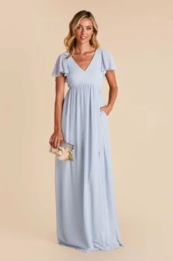 Hannah Empire Dress - Ice Blue -US Skirt Sales 2024 ice blue hannah bridesmaid dress 01