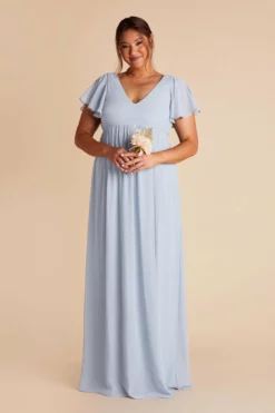 Hannah Empire Dress - Ice Blue -US Skirt Sales 2024 ice blue hannah plus size bridesmaid dress 02