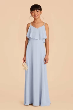 Janie Convertible Junior Dress - Ice Blue -US Skirt Sales 2024 ice blue janie convertible junior bridesmaid dress 02