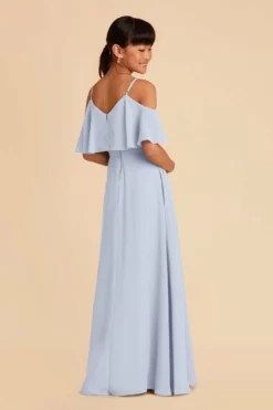 Janie Convertible Junior Dress - Ice Blue -US Skirt Sales 2024 ice blue janie convertible junior bridesmaid dress 03