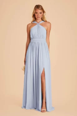 Kiko Chiffon Dress - Ice Blue
