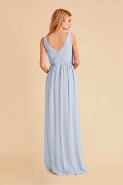 Laurie Empire Dress - Ice Blue -US Skirt Sales 2024 ice blue laurie slit bridesmaid dress 07