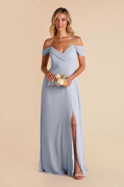 Spence Convertible Dress - Ice Blue -US Skirt Sales 2024 ice blue spence convertible slit bridesmaid dress 01