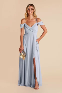 Spence Convertible Dress - Ice Blue -US Skirt Sales 2024 ice blue spence convertible slit bridesmaid dress 03