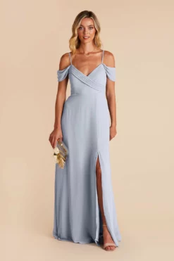 Spence Convertible Dress - Ice Blue -US Skirt Sales 2024 ice blue spence convertible slit bridesmaid dress 04