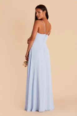 Theresa Chiffon Dress - Ice Blue -US Skirt Sales 2024 ice blue theresa convertible slit bridesmaid dress 03