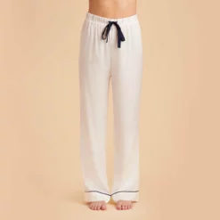 Jonny Satin Pajama Pants - Ivory