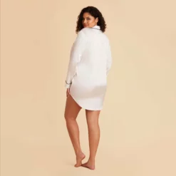 Kamryn Satin Sleepshirt - Ivory -US Skirt Sales 2024 ivory kamryn plus size sleepshirt bridesmaid pajamas 06 232a5e76 a012 48d8 bf73 0d58e6998b2b