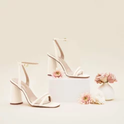 Julia Chunky Heel - Ivory 13 Julia Chunky Heel - Ivory -US Skirt Sales 2024 julia ivory bridesmiad shoes flat lay 01 rt