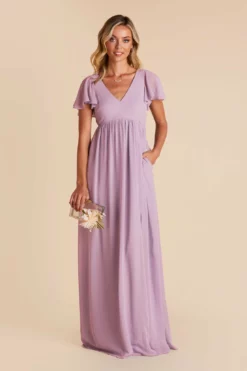 Hannah Empire Dress - Lavender -US Skirt Sales 2024 lavender hannah bridesmaid dress 01
