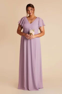 Hannah Empire Dress - Lavender -US Skirt Sales 2024 lavender hannah plus size bridesmaid dress 02