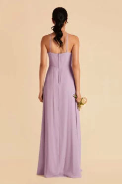 Juliet Chiffon Dress - Lavender -US Skirt Sales 2024 lavender juliet slit bridesmaid dress 04