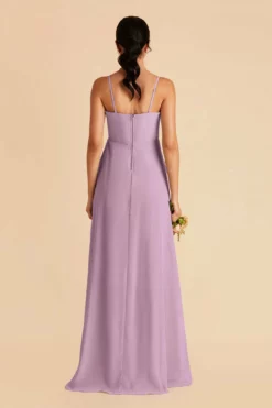 Winnie Convertible Chiffon Dress - Lavender -US Skirt Sales 2024 lavender winnie convertible slit bridesmaid dress 01