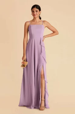 Winnie Convertible Chiffon Dress - Lavender -US Skirt Sales 2024 lavender winnie convertible slit bridesmaid dress 02