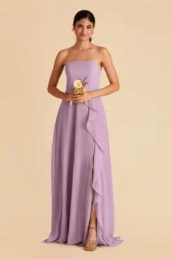 Winnie Convertible Chiffon Dress - Lavender -US Skirt Sales 2024 lavender winnie convertible slit bridesmaid dress 05