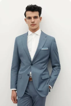 Light Blue Groomsman Suit By SuitShop -US Skirt Sales 2024 light blue suitshop groomsmen suit jacket 04