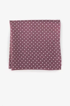 Didi Pocket Square - Dark Mauve Dot
