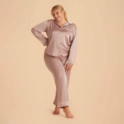 Jonny Long Sleeves And Pants Satin PJ Set - Mauve Taupe 19 Jonny Long Sleeves And Pants Satin PJ Set - Mauve Taupe -US Skirt Sales 2024 mauve taupe jonny plus size satin long sleeve pajama top and pants bridesmaid pajamas 02 b5c2287b 9f3c 4d6f 8f76 14375452df87