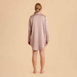 Kamryn Satin Sleepshirt - Mauve Taupe 24 Kamryn Satin Sleepshirt - Mauve Taupe -US Skirt Sales 2024 mauve taupe kamryn satin sleep shirt bridesmaid pajamas 08