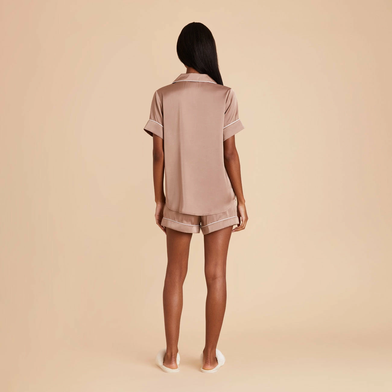 Jonny Satin Pajama Set - Mocha 8 Jonny Satin Pajama Set - Mocha - Image 8