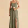 Amy Chiffon Dress - Moss Green