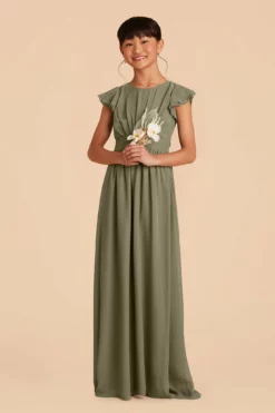 Celine Junior Dress - Moss Green 7 Celine Junior Dress - Moss Green -US Skirt Sales 2024 moss green celine junior bridesmaid dress 02