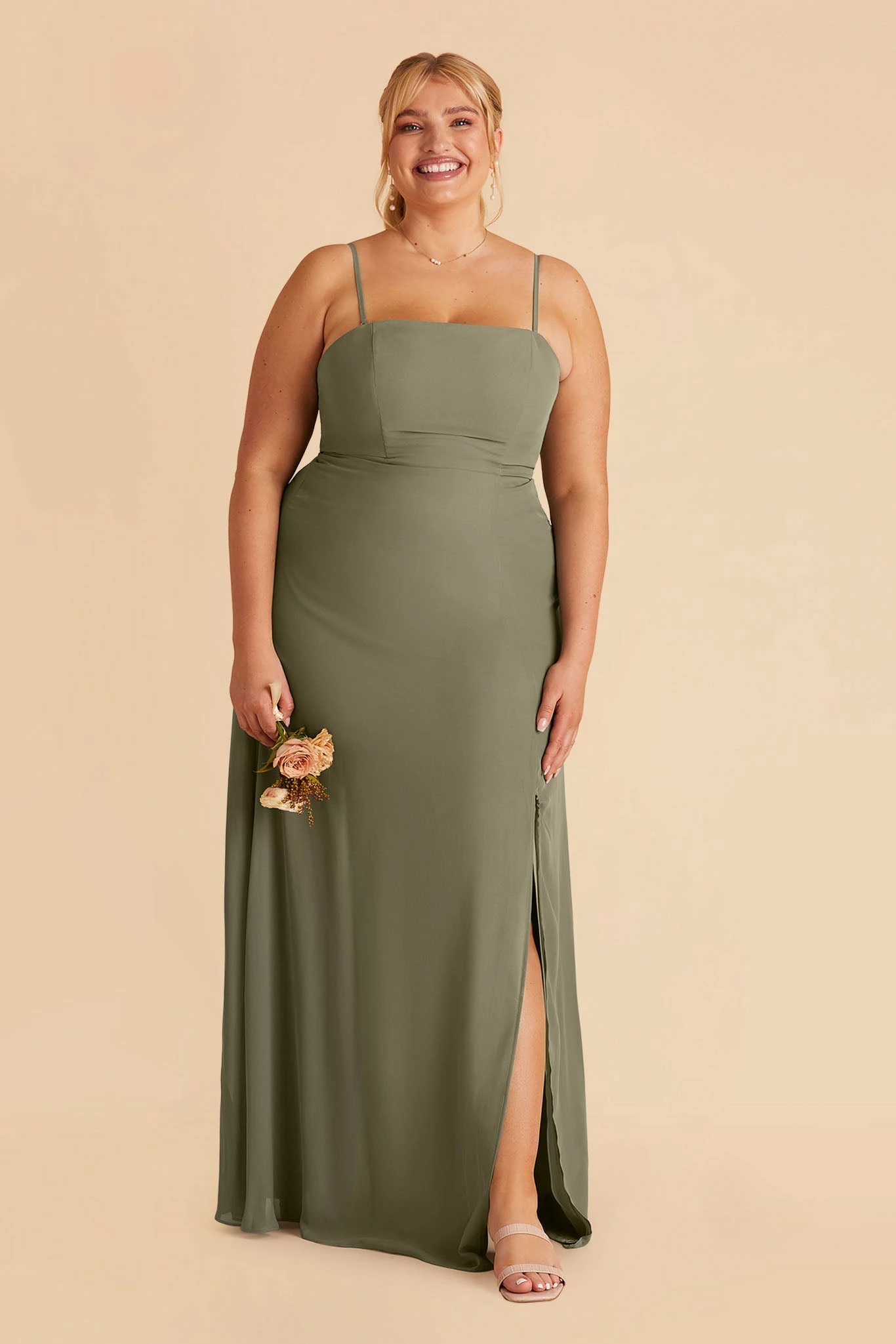 Chris Convertible Chiffon Dress - Moss Green - Image 8
