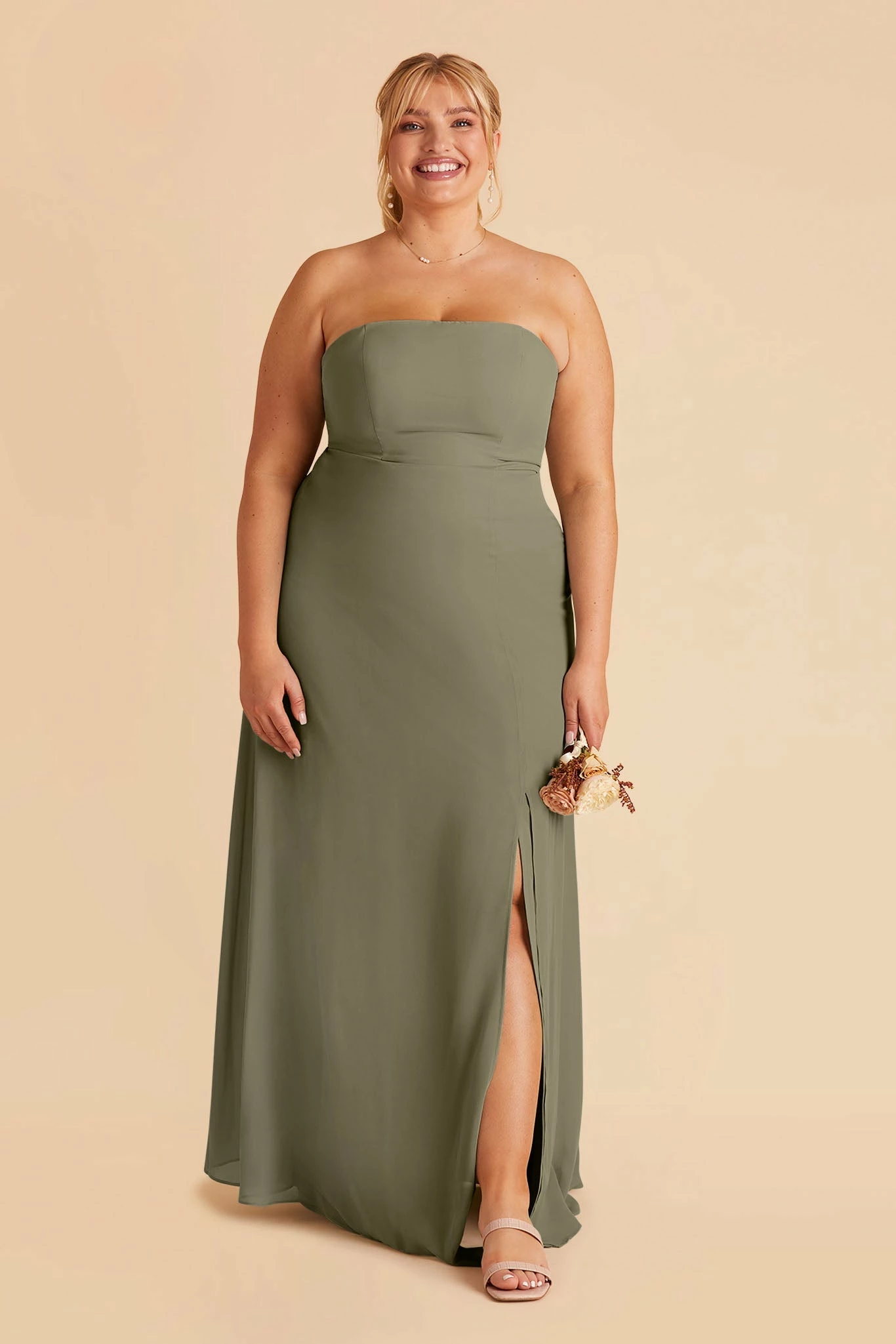 Chris Convertible Chiffon Dress - Moss Green - Image 7