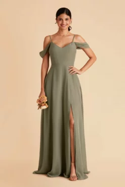 Devin Convertible Dress - Moss Green -US Skirt Sales 2024 moss green devin convertible slit bridesmaid dress 02