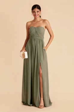 Grace Convertible Dress - Moss Green -US Skirt Sales 2024 moss green grace convertible slit bridesmaid dress 01