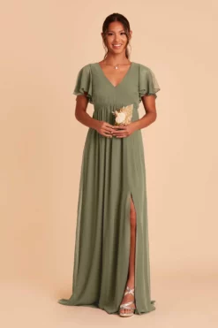 Hannah Empire Dress - Moss Green 13 Hannah Empire Dress - Moss Green -US Skirt Sales 2024 moss green hannah bridesmaid dress 03