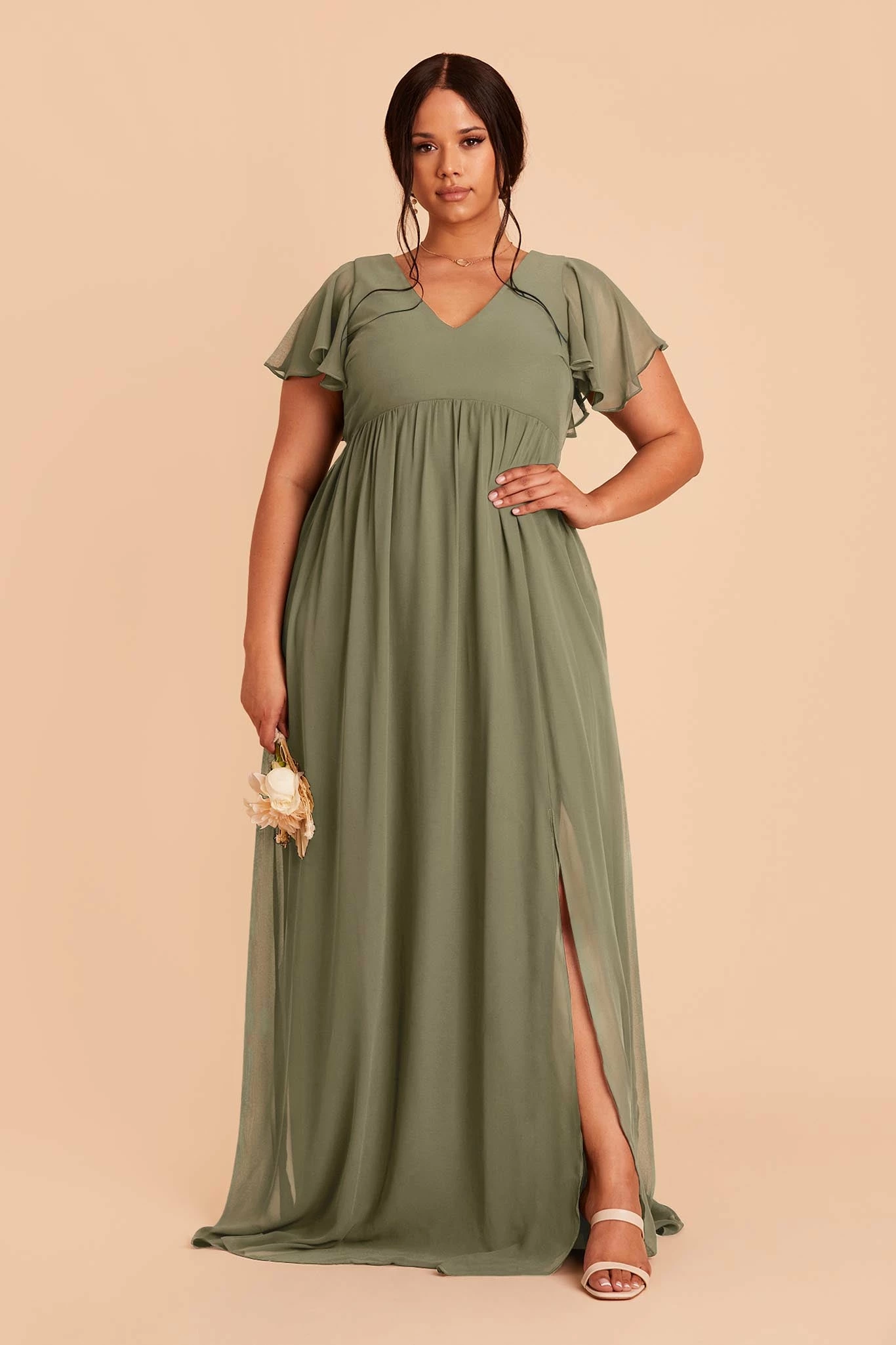 Hannah Empire Dress - Moss Green 8 Hannah Empire Dress - Moss Green - Image 8