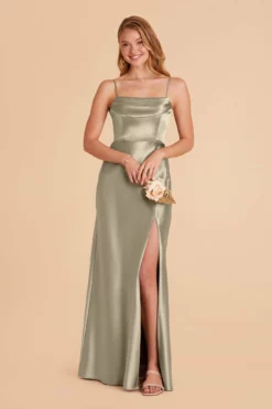 Mia Shiny Satin Convertible Dress - Moss Green 9 Mia Shiny Satin Convertible Dress - Moss Green -US Skirt Sales 2024 moss green mia convertible satin bridesmaid dress 01