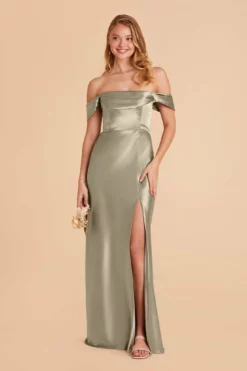 Mia Shiny Satin Convertible Dress - Moss Green 10 Mia Shiny Satin Convertible Dress - Moss Green -US Skirt Sales 2024 moss green mia convertible satin bridesmaid dress 02
